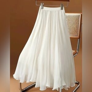 Elegant White Maxi Skirt